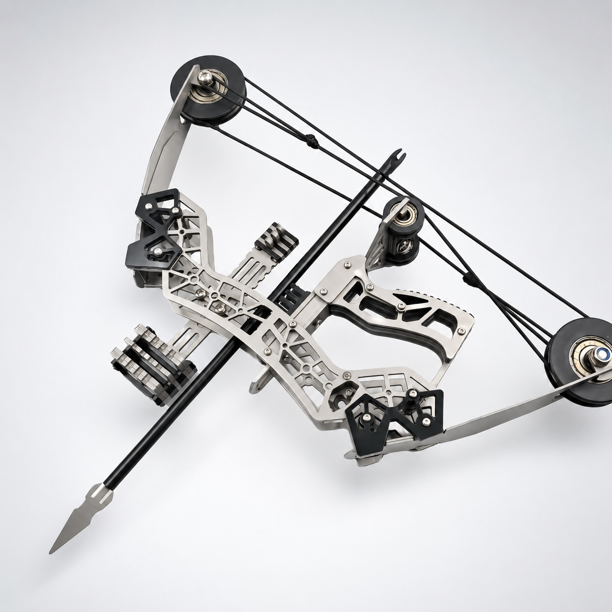 Ridgeline mini compound bow with arrow nocked